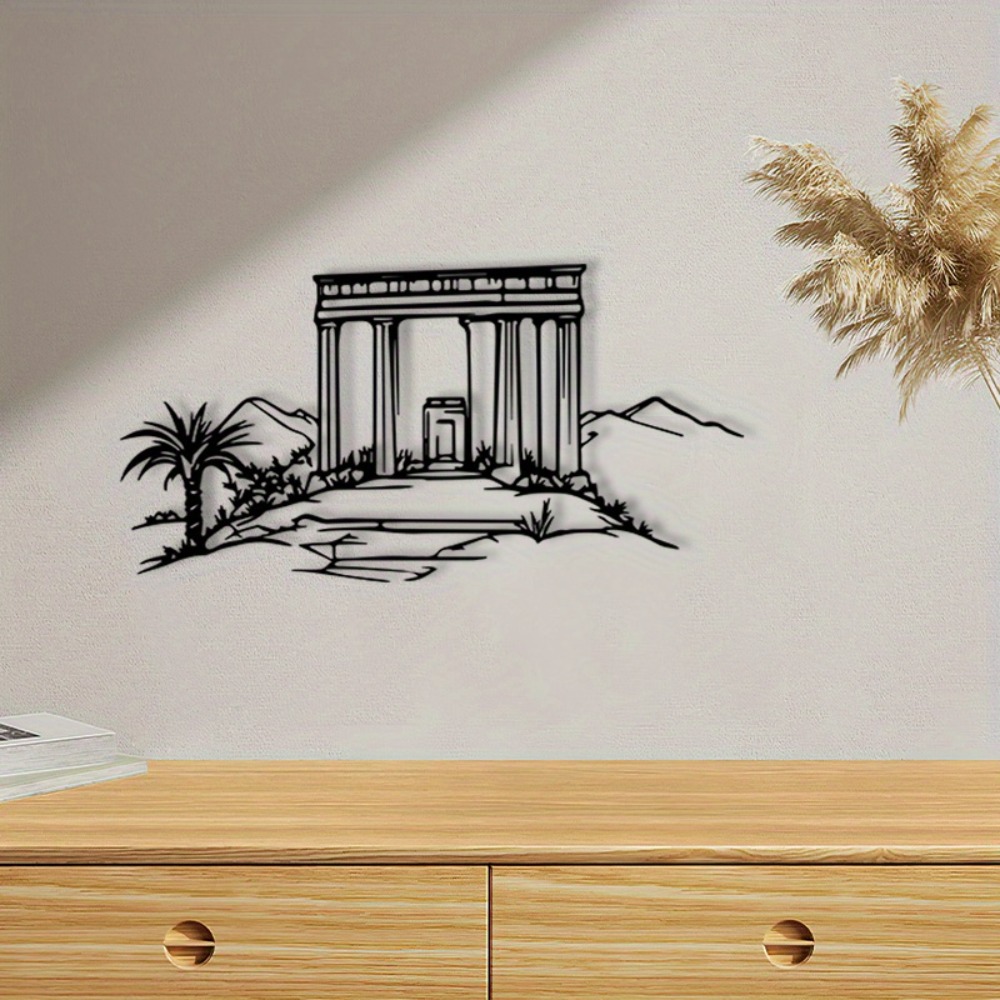 Sustainable Living Architecture - CIFBUY Eisen-Wandkunst, religiöses Wandbild, Metallskulptur, pulverbeschichtete