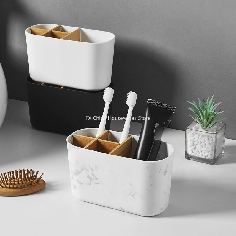 Bamboo Toothbrush Set - Bambus-Zahnbürstenhalter für Elektrische Zahnbürsten - 5-Fach
