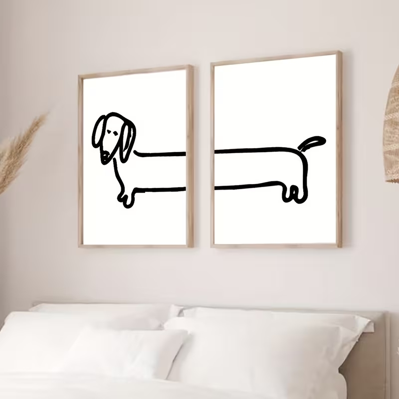 2 Stück moderne Dackel-Wandkun – Sustainable Living Architecture Bewertung und Preis