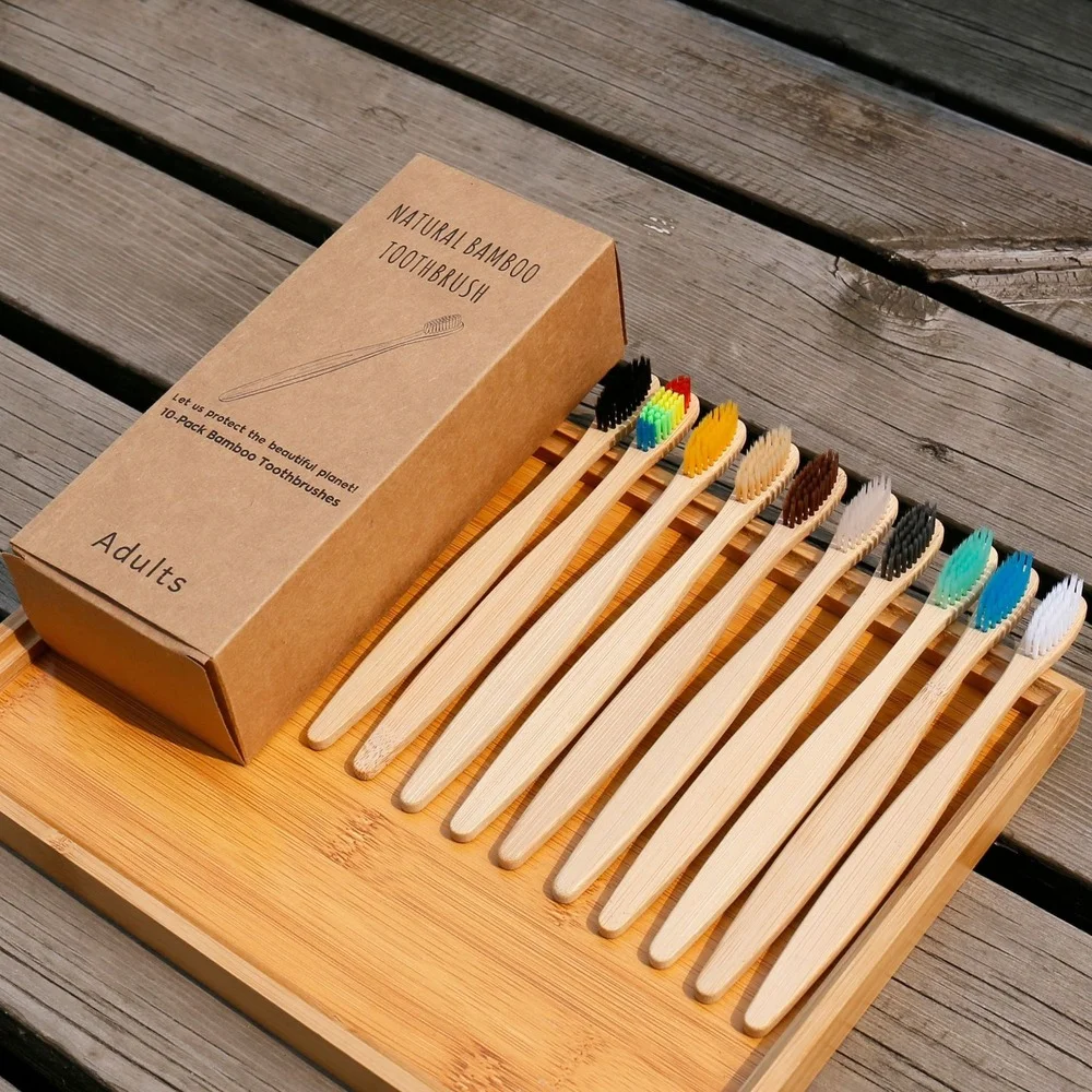 10PCS Bunte Zahnbürste Natürli – Bamboo Toothbrush Set Bewertung und Preis